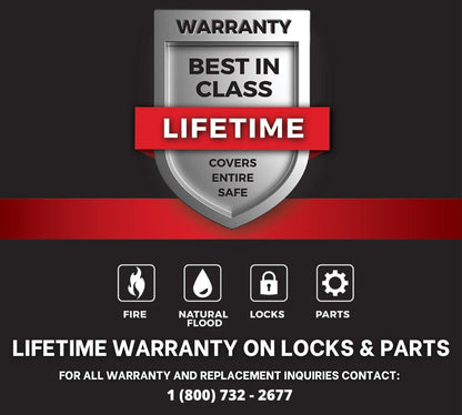 Granite Series 55" Tall Gun Safe with Electronic Lock & Fire Rated Protection (12 Gun Capacity) Warranty Information