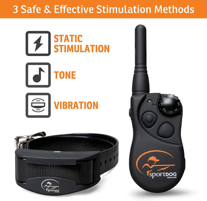 SportDOG Brand YardTrainer Family Remote Trainers - Rechargeable, Waterproof Dog Training Collars with Static, Vibrate, and Tone, 100 Yard Range - Stubborn Dog - YT-100S - YT-100S