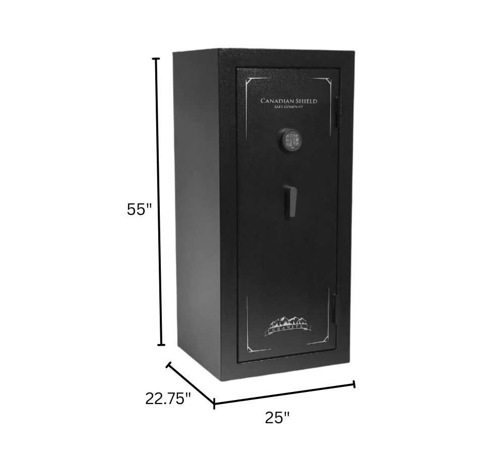 Granite Series 55" Tall Gun Safe With Electronic Lock & Fire Rated Protection (24 Gun Capacity)